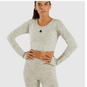 ❌SOLD❌ Gymshark Fleur Texture Longsleeve Crop M